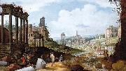 Willem van Nieulandt View of the Forum Romanum. Spain oil painting artist